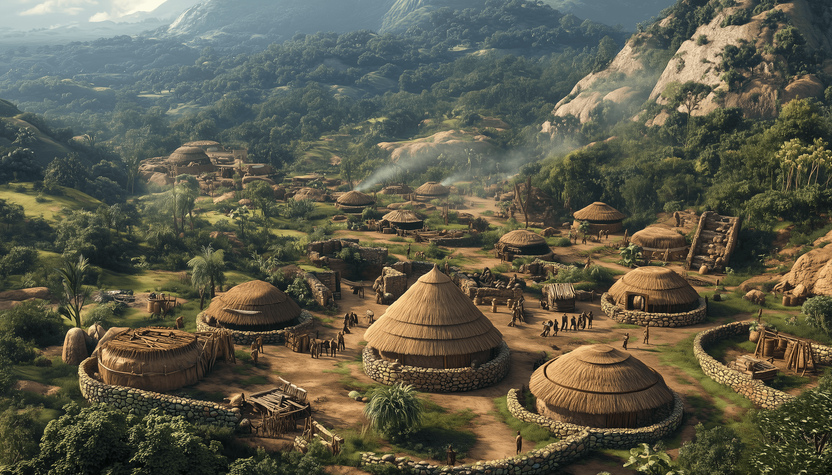 Nok Kingdom village reconstruction